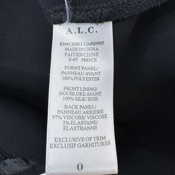 ALC Womens Sleeveless Top Black Camo Lace Mesh Size 0 Edgy Goth Witchy Designer - Picture 12 of 13